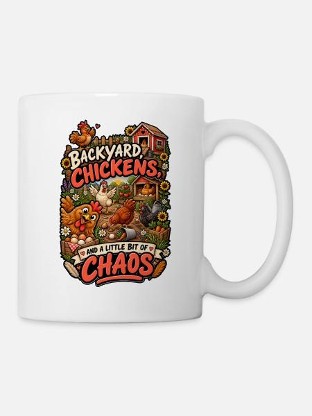 Backyard Chicken Chaos - Tasse - Weiß