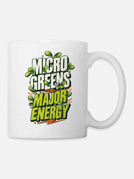 Microgreens Major Energy Shirt - Tasse - Weiß