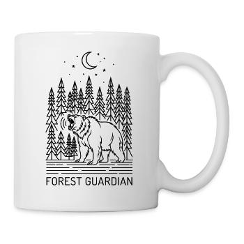 Forest Guardian - Waldwächter, Bär im Wald - Tasse - Weiß - Rechts