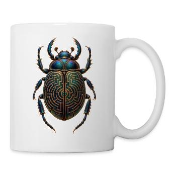Goldenes Labyrinth-Skarabäus - Tasse - Weiß - Rechts