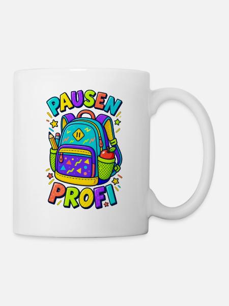 Pausenprofi Schulranzen Einschulung - Tasse - Weiß