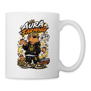 Capybara-Aura-Landwirtschaft – 6-7 Energie - Tasse - Weiß - Rechts