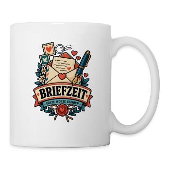 Briefzeit – Echte Worte bleiben - Tasse - Weiß - Rechts