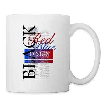 Black-Red-Blue_Design - Tasse - Weiß - Rechts