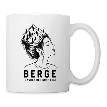 Berge im Kopf  - Tasse - Weiß - Rechts
