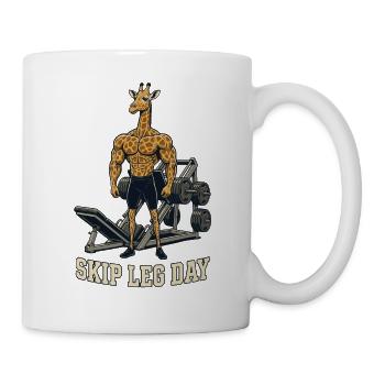 Bein Training - Funny Fitness Outfit - Tasse - Weiß - Rechts