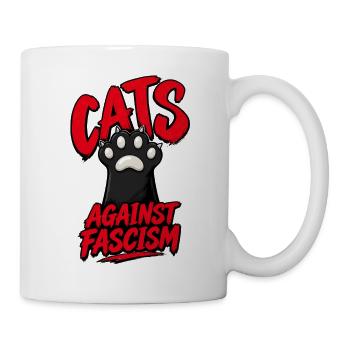 Cats Against Fascism - Tasse - Weiß - Rechts