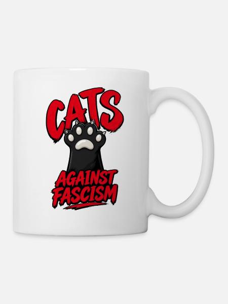Cats Against Fascism - Tasse - Weiß