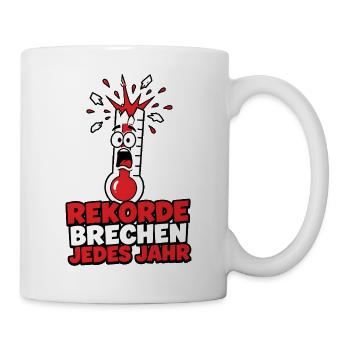 Rekorde brechen jedes Jahr – Hitzewelle T-Shirt - Tasse - Weiß - Rechts