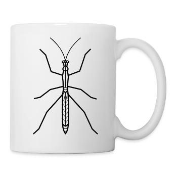 Stick-Insekt - Tasse - Weiß - Rechts