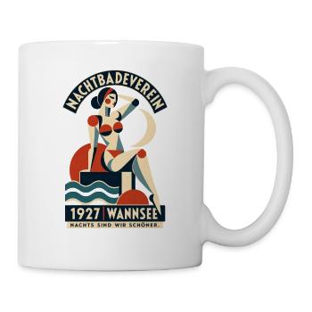Nachtbadeverein Wannsee – Nachts sind wir schöner - Tasse - Weiß - Rechts