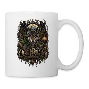 Occult Botanica Wolf Kräuter Fantasy Design - Tasse - Weiß - Rechts
