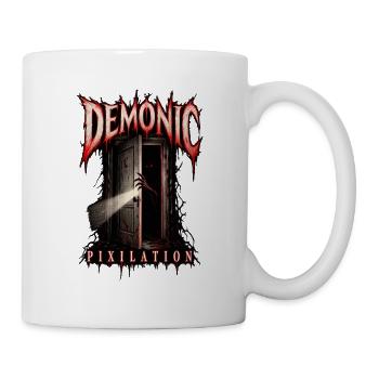 Fan-Merchandise aus dem kleinen Kultfilm DEMONIC - Tasse - Weiß - Rechts