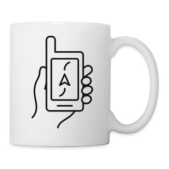 GPS im Handlinien-Symbol - Tasse - Weiß - Rechts