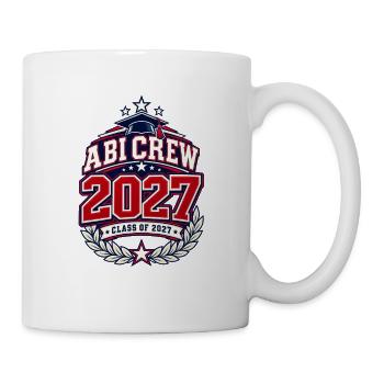 Abi Crew 2027 – Modernes Abitur Design - Tasse - Weiß - Rechts