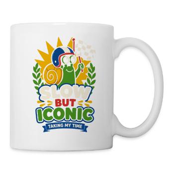 Slow but Iconic – Coole Rennschnecke - Tasse - Weiß - Rechts