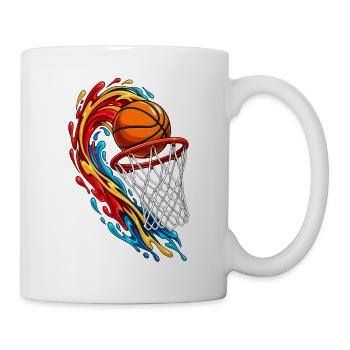 Basketball-Wirbel - Tasse - Weiß - Rechts