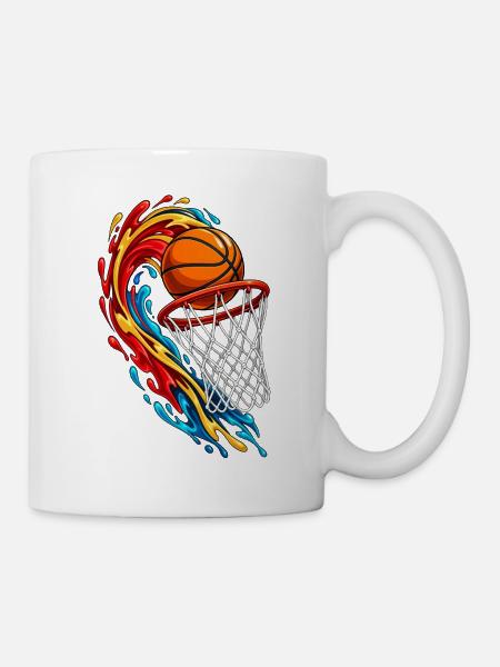 Basketball-Wirbel - Tasse - Weiß