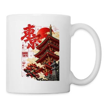 Tokyo Tempel Pagode Japan Streetwear - Tasse - Weiß - Rechts
