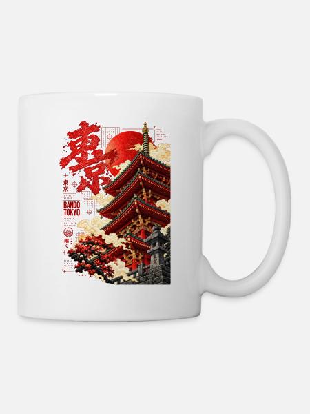 Tokyo Tempel Pagode Japan Streetwear - Tasse - Weiß