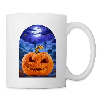 Halloween Pumpkin - Tasse - Weiß - Rechts