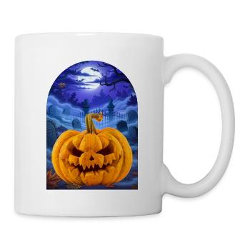 Halloween Pumpkin - Tasse - Weiß - Rechts