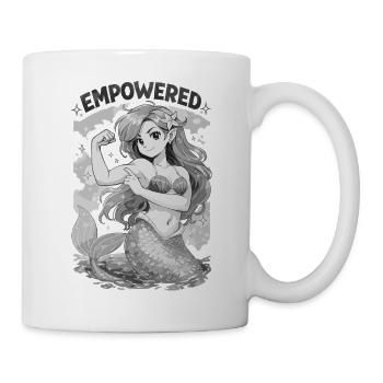 Empowered Mermaid – Starke Meerjungfrau Power - Tasse - Weiß - Rechts