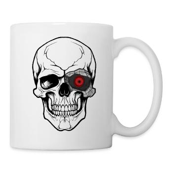 Mecha Skull Tech Art - Tasse - Weiß - Rechts