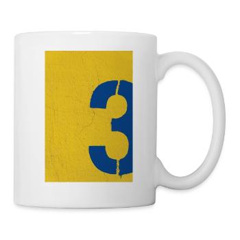 Number 3 – Abstrakte Street Art Wandkunst - Tasse - Weiß - Rechts