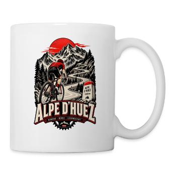 Alpe d’Huez Fahrrad - Tasse - Weiß - Rechts