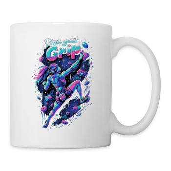 Find your Grip – Bouldern Spruch für Frauen - Tasse - Weiß - Rechts
