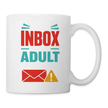 Inbox Adult – E-Mail und Büro Humor - Tasse - Weiß - Rechts