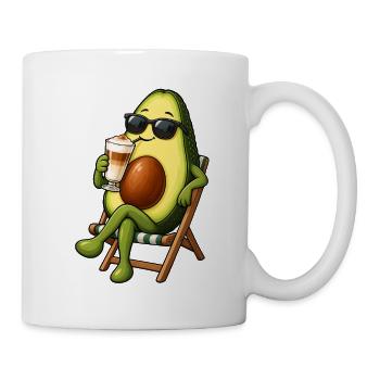 Avocado mit Latte Macchiato - Tasse - Weiß - Rechts