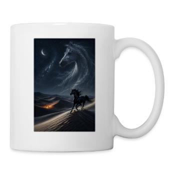 Schwarzer Araber unter Sternen - Tasse - Weiß - Rechts