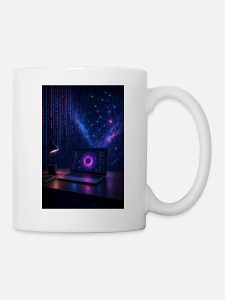 Der Code der Matrix: Zeit für die Nachteule - Tasse - Weiß