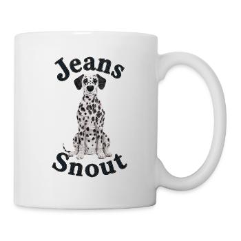 Dalmatiner im Jeansflicken-Stil - Tasse - Weiß - Rechts