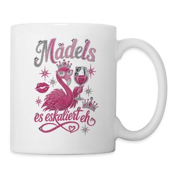 Wein Mädels Es Eskaliert Weinfest - Tasse - Weiß - Rechts