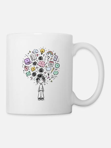 adhs-brain - Tasse - Weiß
