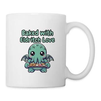 Gebacken mit eldritch love - Tasse - Weiß - Rechts