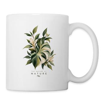 Das Blattmotiv der Natur - Tasse - Weiß - Rechts