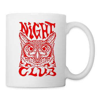 Nachteule Nachteule Illustration - Tasse - Weiß - Rechts