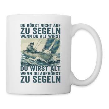 Segeln Segler Segelboot Skipper Lustiger Spruch - Tasse - Weiß - Rechts