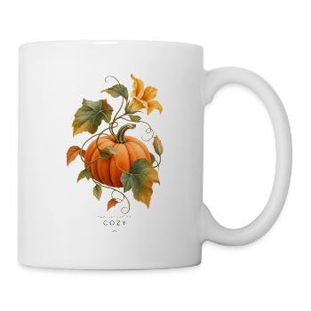 Kürbis- und Weinreben-Herbst – Die Natur des gemütlichen - Tasse - Weiß - Rechts