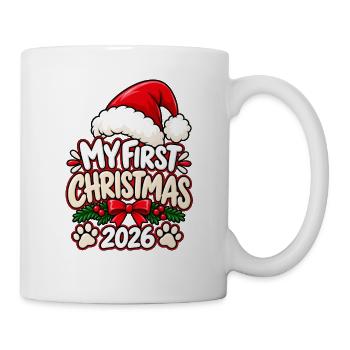 Mein erstes Weihnachten 2026 – Süßes Welpen-Weihnachten - Tasse - Weiß - Rechts