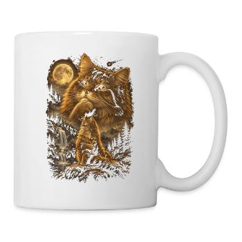 Weinliebhaber Lustiger Weinkatze Weinglas - Tasse - Weiß - Rechts