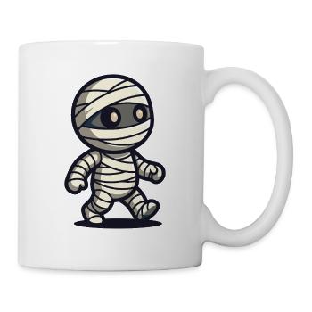 Süße Cartoon-Mumie läuft mit Verbänden - Tasse - Weiß - Rechts