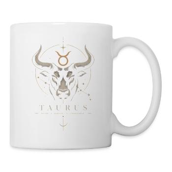 Taurus Sternzeichen Stiers Symbol - Tasse - Weiß - Rechts