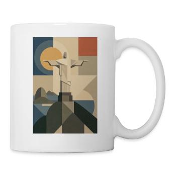 Cristo Redentor – Brasilien Retro Poster - Tasse - Weiß - Rechts
