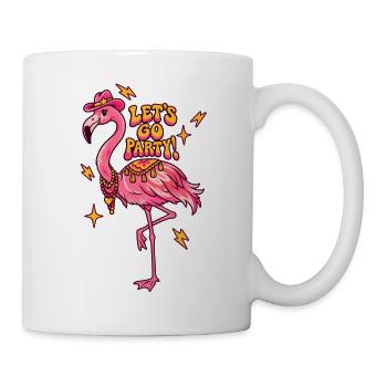 Flamingo-Party-Motiv - Tasse - Weiß - Rechts