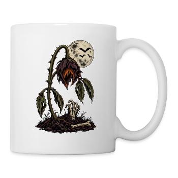 Blume des Todes durch den Mond - Tasse - Weiß - Rechts